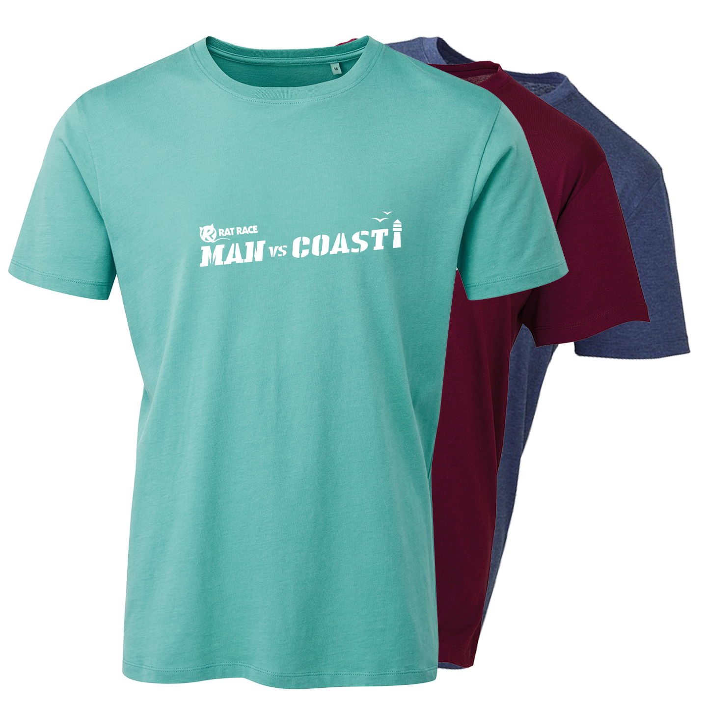 Man vs Coast - Rat Race 20 Years Of Adventure - Organic T-shirt - Rat Race Store