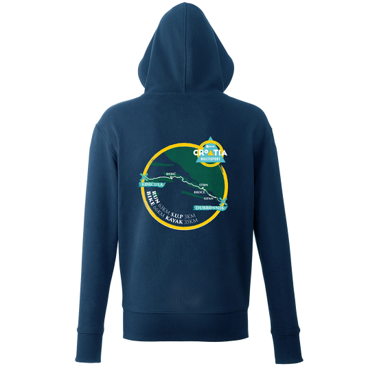 Croatia Multisport Map Organic Hoodie - Navy - Rat Race Store