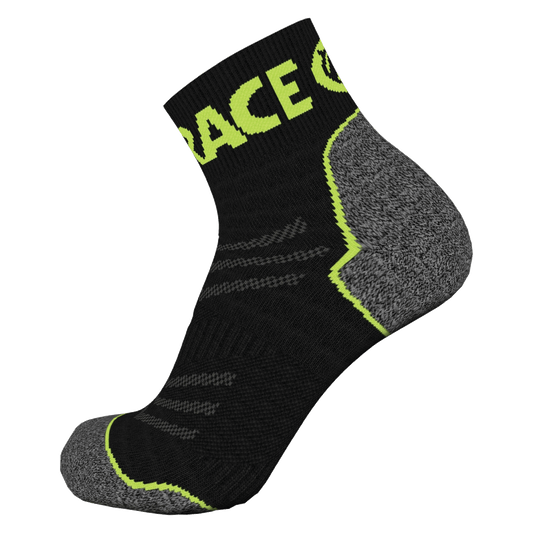 Endurance Merino Sock - Acid Green/Black