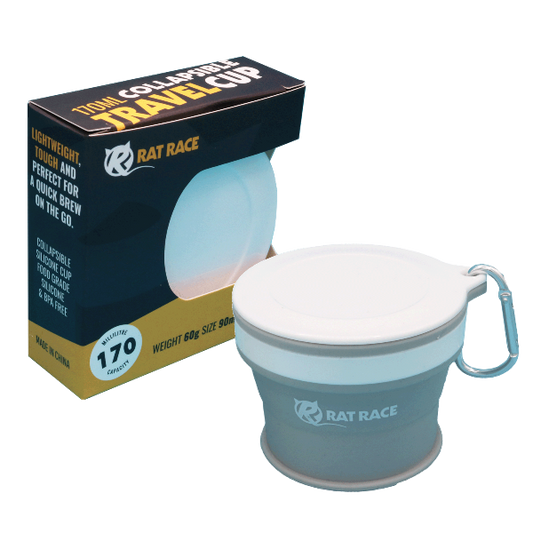 Rat Race Collapsible Travel Mug - Grey