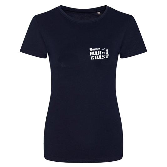 Man vs Coast 2025 Women's Finishers T-shirt - Navy - PRE ORDER