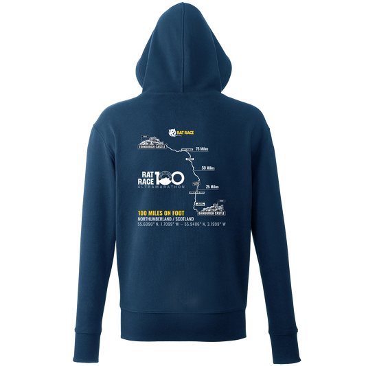 Rat Race 100 - Bamburgh to Edinburgh - Organic Hoodie - Rat Race Store