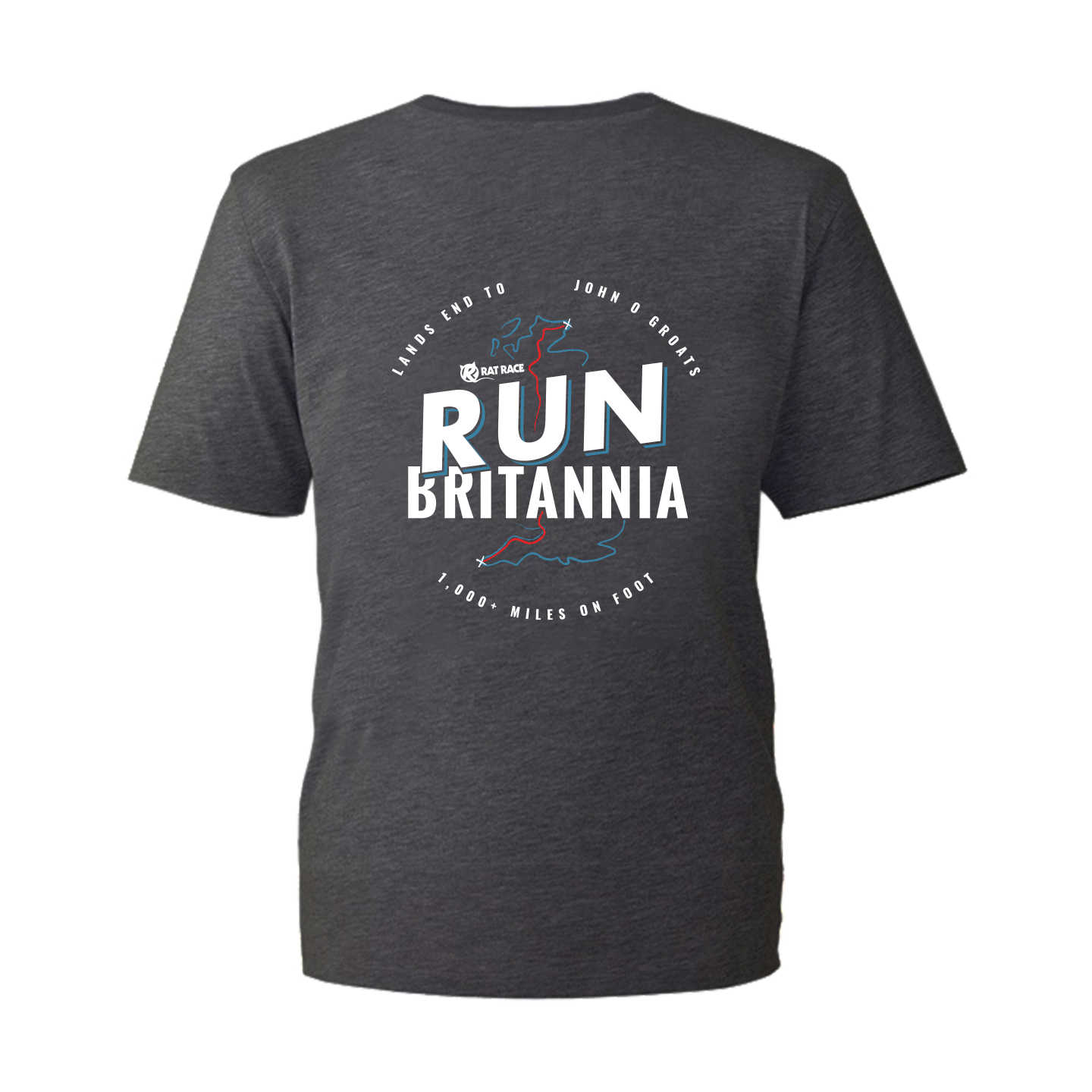 Run Britannia Organic T-shirt - Dark Grey - Rat Race Store