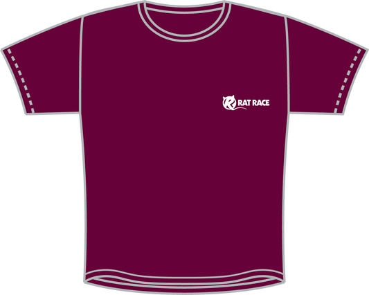 The Wall 2024 Tech T-shirt - Burgundy - Rat Race Store