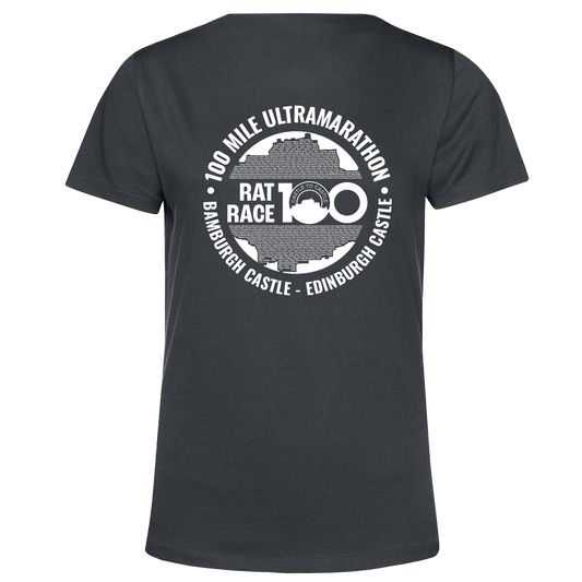 Rat Race 100 Bamburgh to Edinburgh 2025 Women's Finishers T-shirt - Grey - PRE ORDER