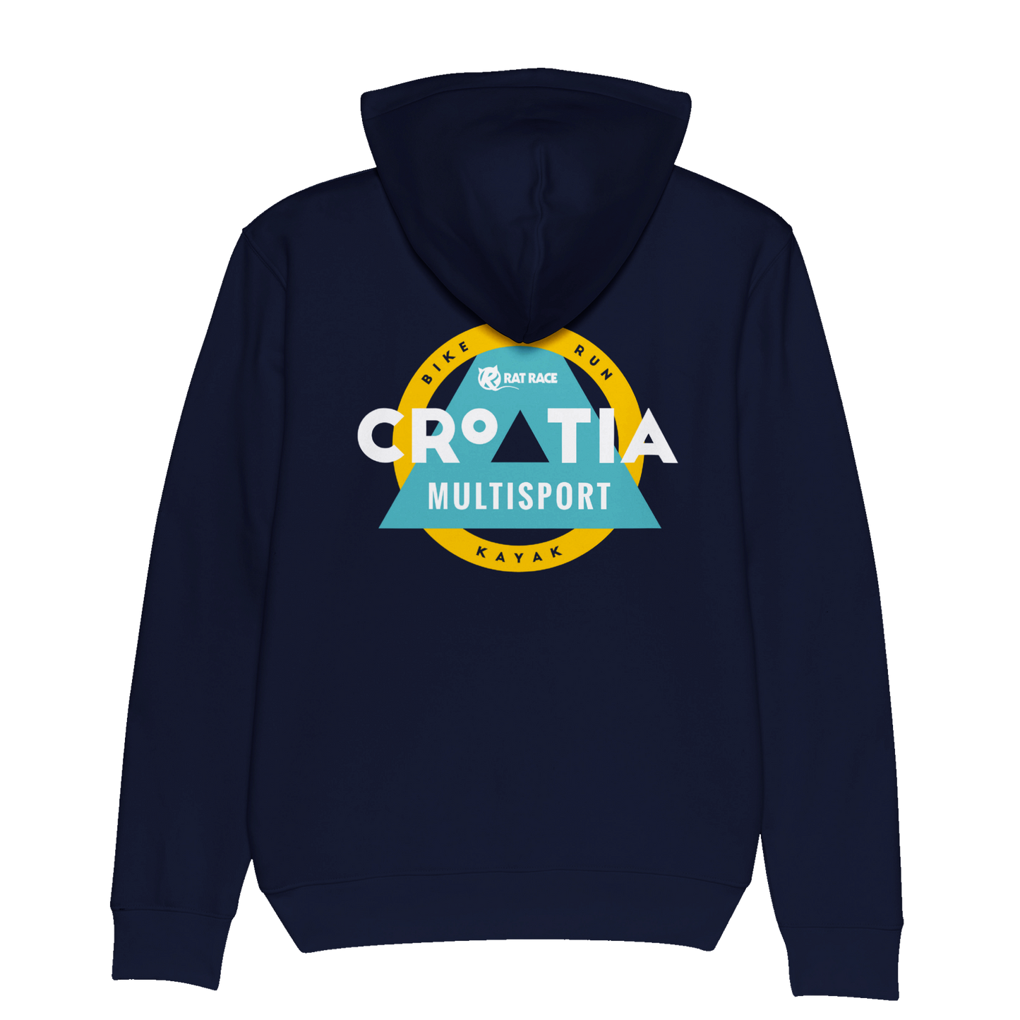 Rat Race Croatia Multisport Organic Unisex Hoodie - Navy