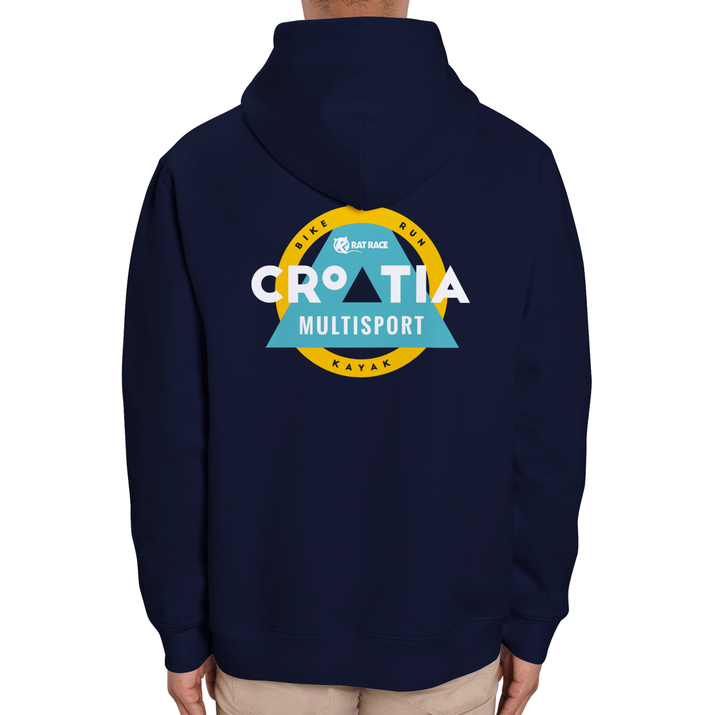 Rat Race Croatia Multisport Organic Unisex Hoodie - Navy