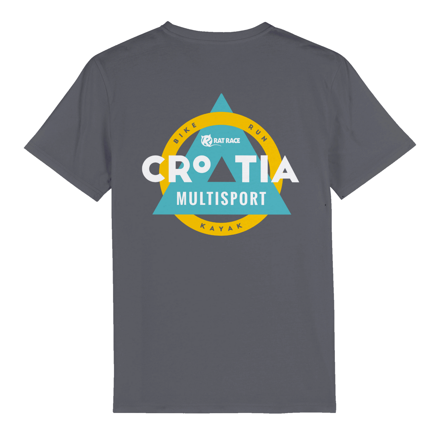Rat Race Croatia Multisport Organic Unisex Crewneck T-shirt - Grey