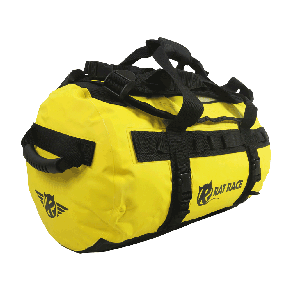 Bucket List Explorer Bag - 40L Duffel - Yellow – Rat Race Store