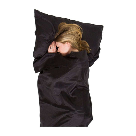 Lifeventure - Silk Ultimate Sleeping Bag Liner, Mummy - Black - Rat Race Store