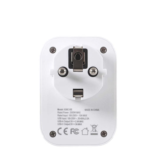 Lifeventure - World to Europe Travel Adaptor with USB (& USB C) - Rat Race Store