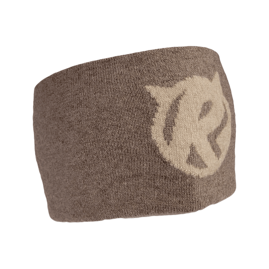 Black Ice Mongolian Cashmere Headband - Light Brown