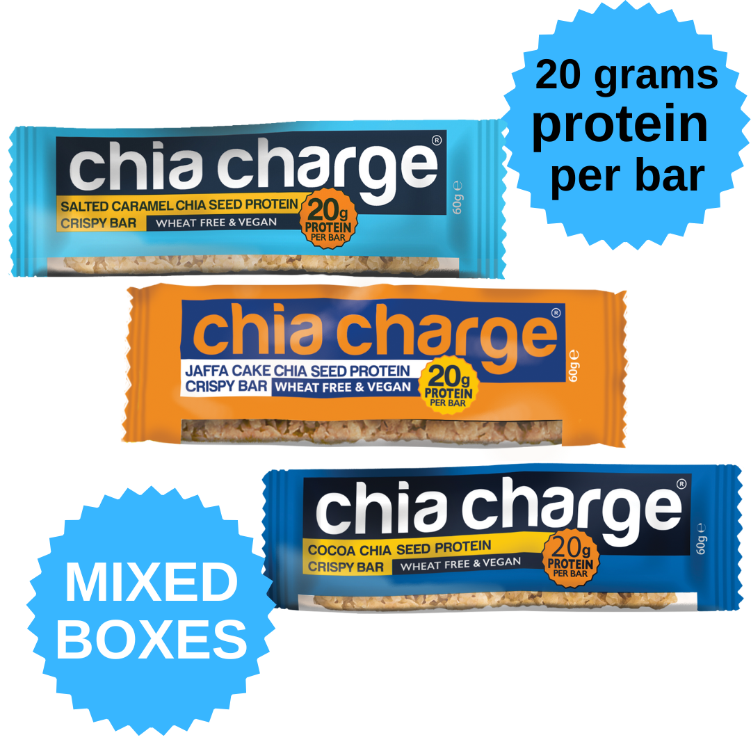 Chia Charge Bars Protein Crispy Bar 60g (Box of 10)