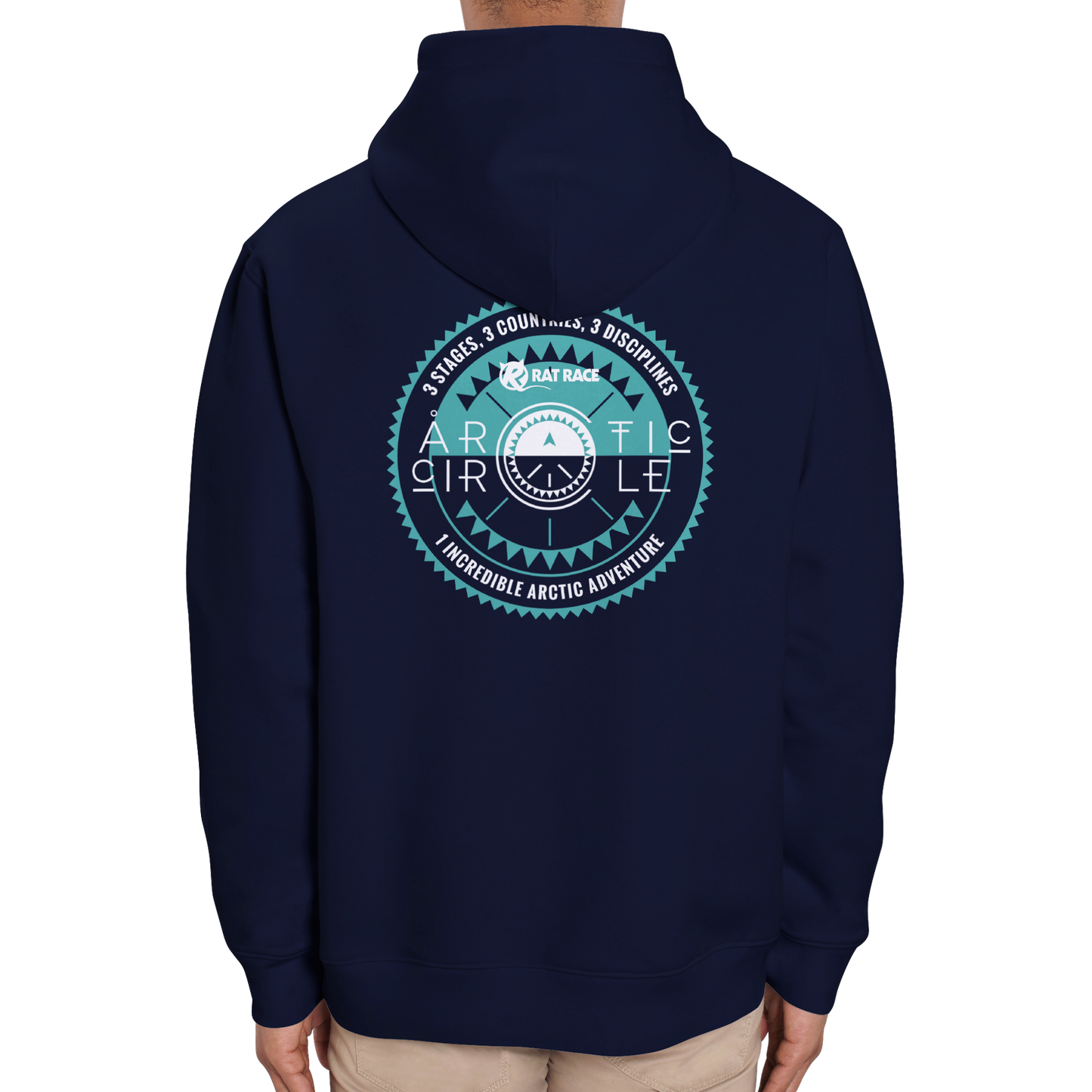 Rat Race Arctic Circle Organic Unisex Hoodie - Navy
