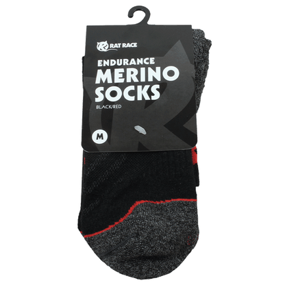Endurance Merino Sock - Red/Black