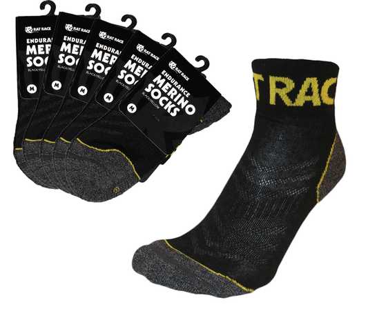 Merino Sock 5 Pack - Yellow/Black