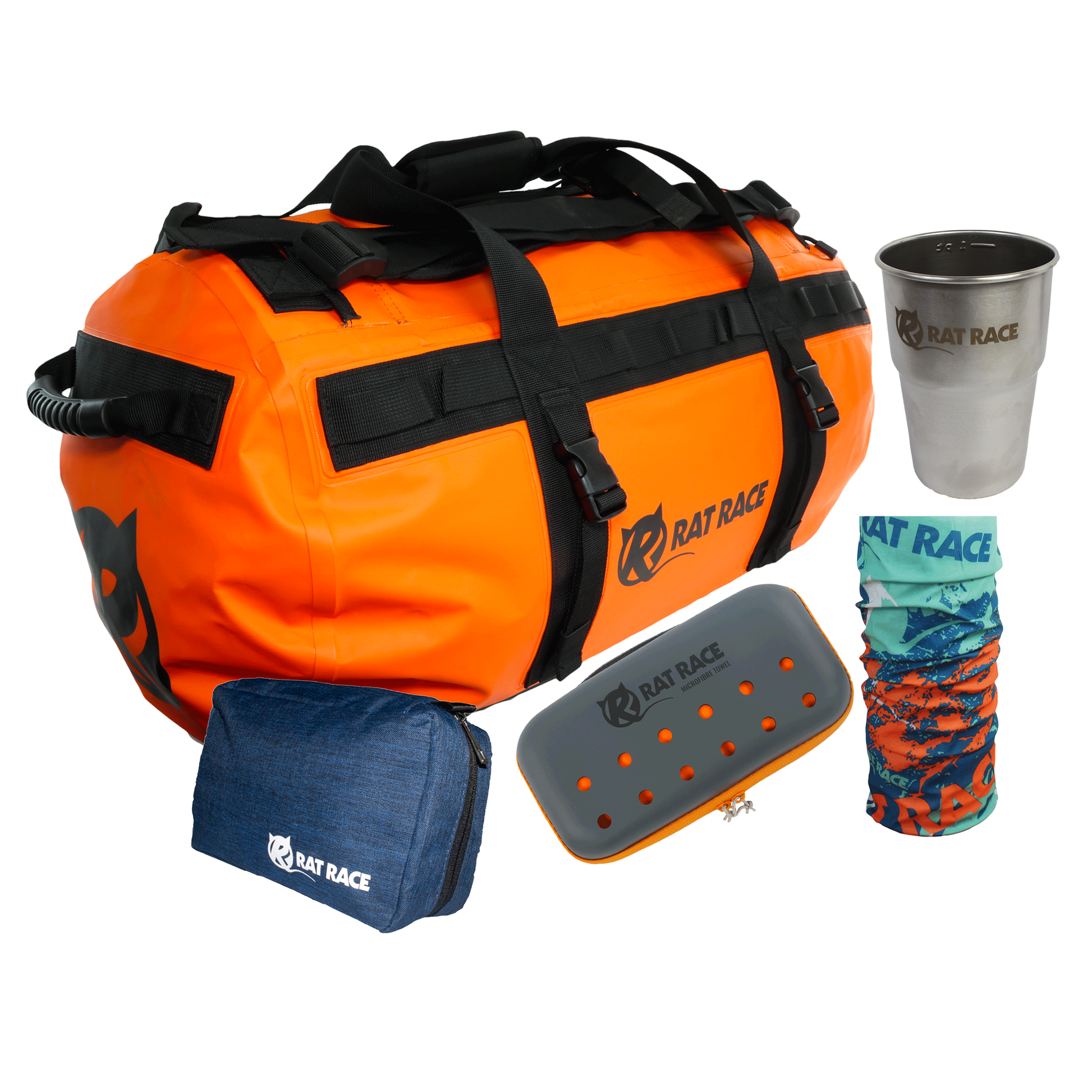70L Bucket List Adventure Duffel Bag Bundle - Rat Race Store
