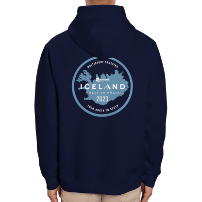 Rat Race Iceland Coast to Coast Organic Unisex Hoodie - Navy