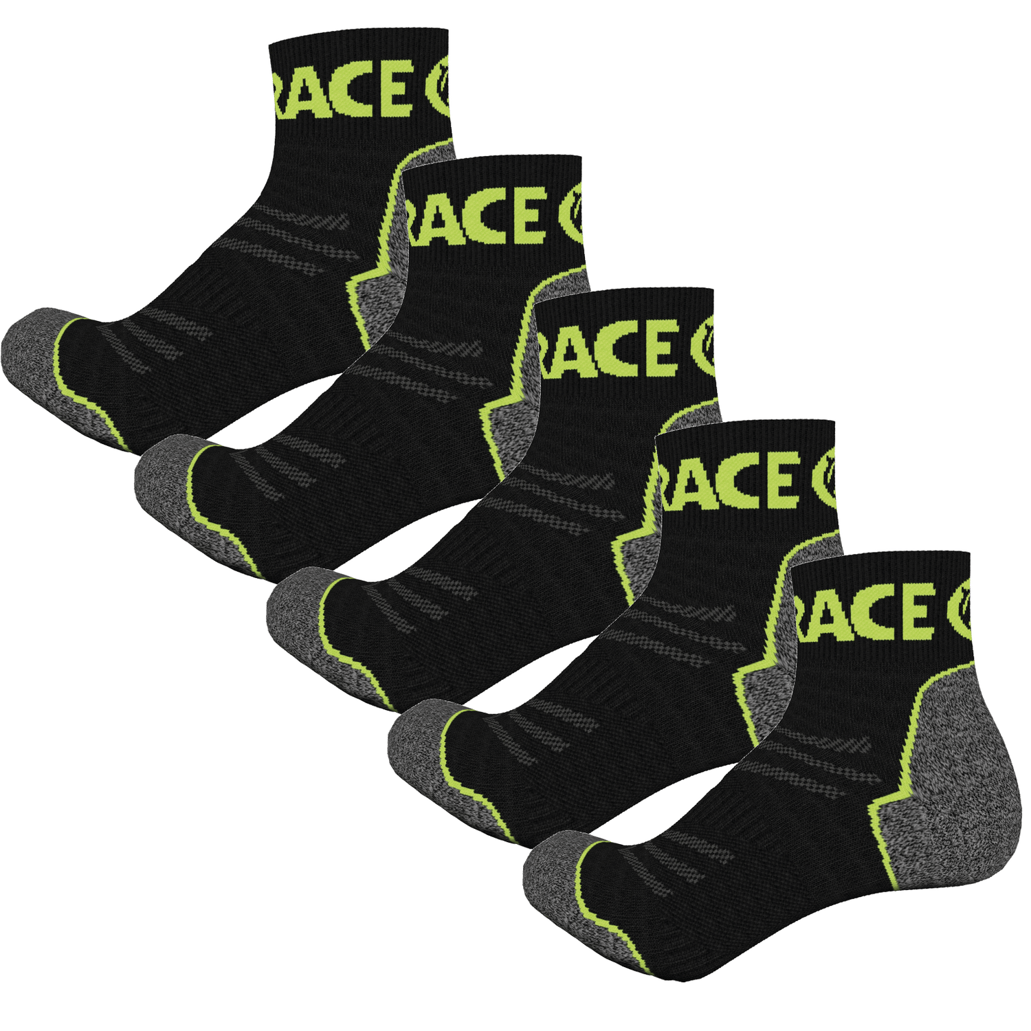Merino Sock 5 Pack - Acid Green - Rat Race Store
