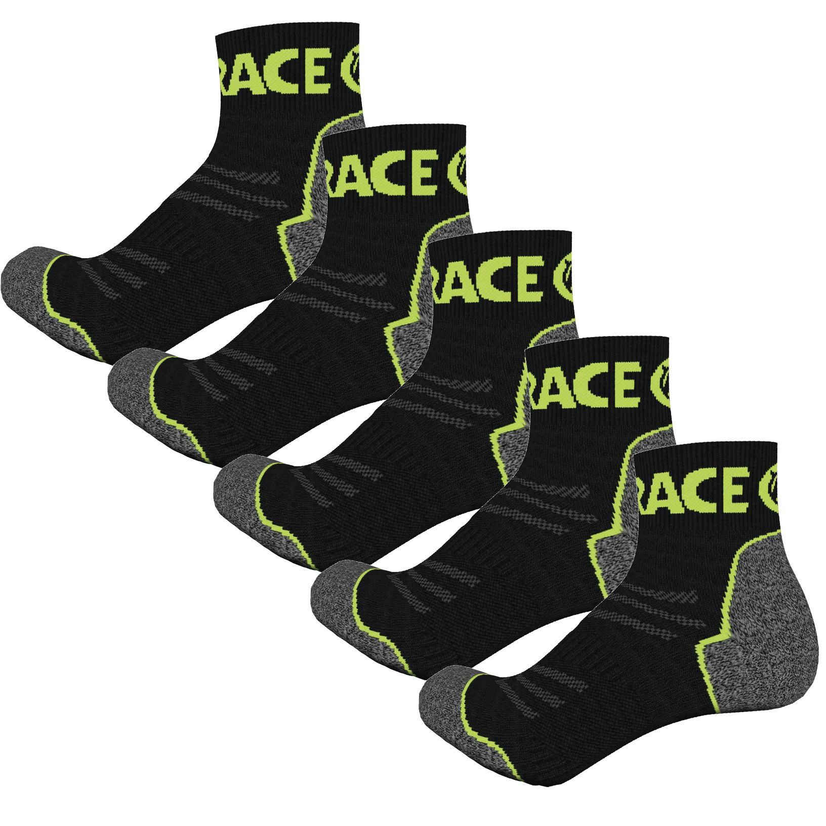 Merino Sock 5 Pack - Acid Green - Rat Race Store