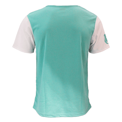 Racer T-shirt - Aqua/White