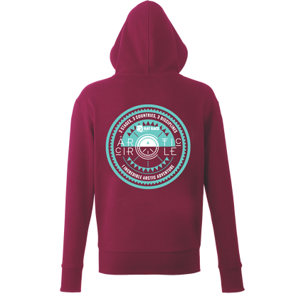 Arctic Circle Organic Unisex Hoodie - Maroon