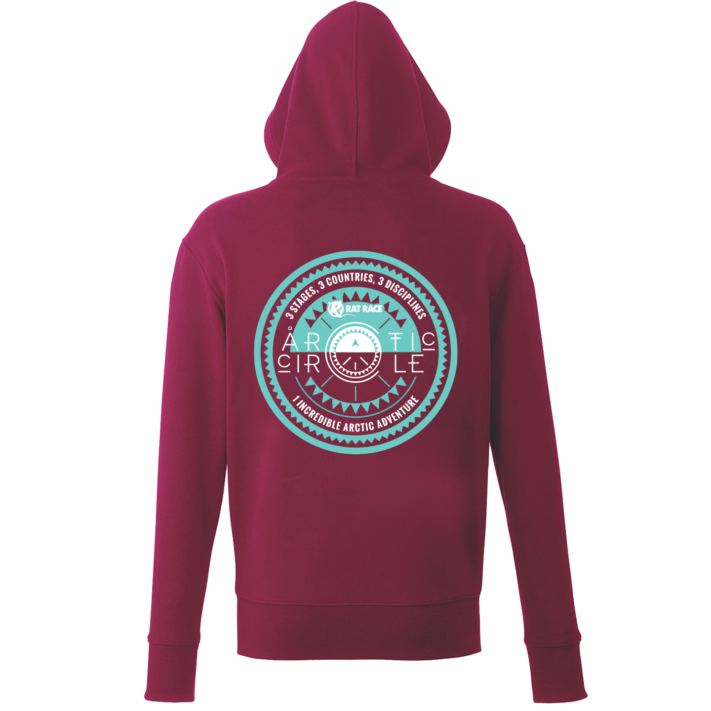 Arctic Circle Organic Unisex Hoodie - Maroon