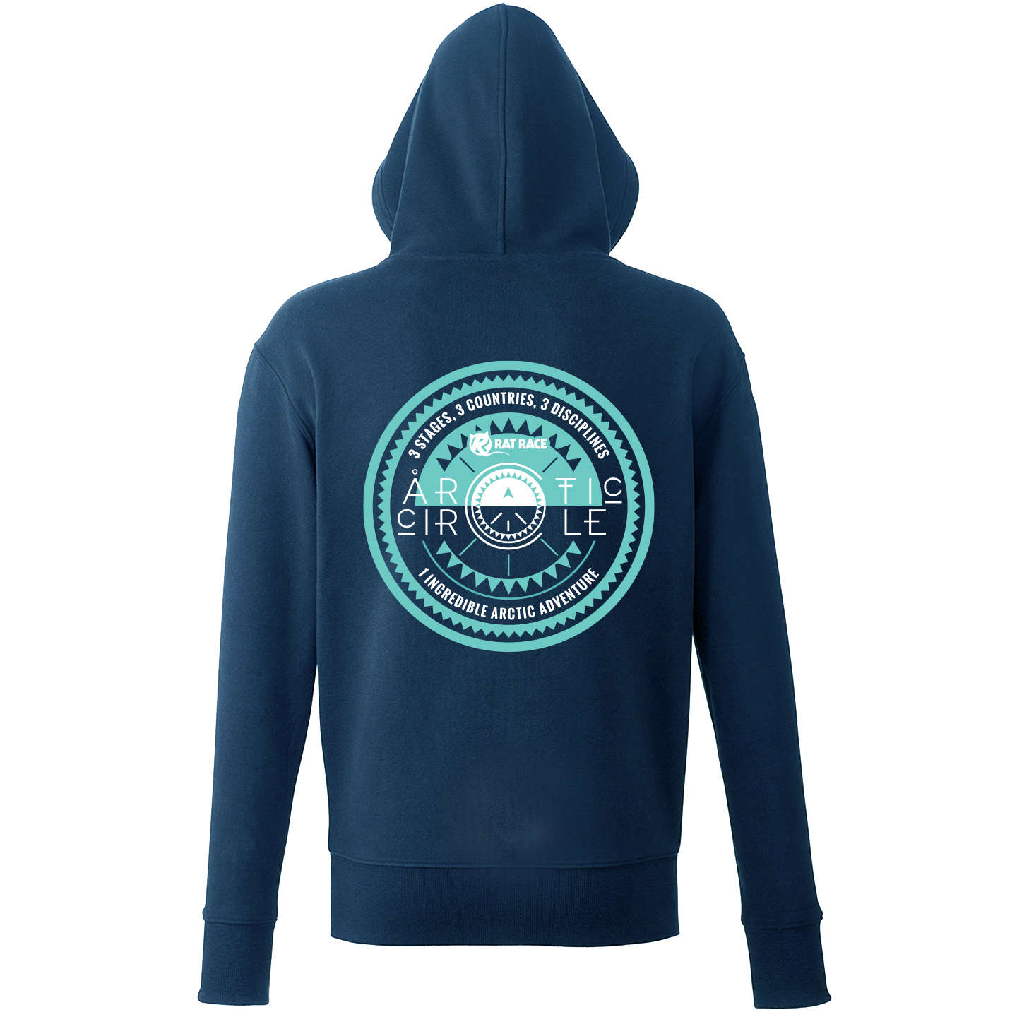 Arctic Circle Organic Unisex Hoodie - Navy