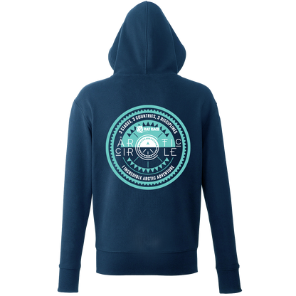 Arctic Circle Organic Unisex Hoodie - Navy