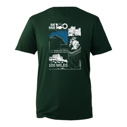 Rat Race 100 - Bamburgh to Edinburgh Stats T-shirt - Unisex