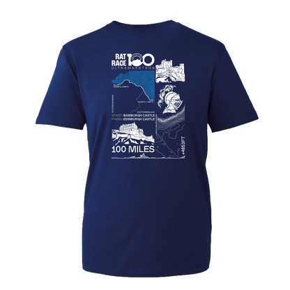 Rat Race 100 - Bamburgh to Edinburgh Stats T-shirt - Unisex