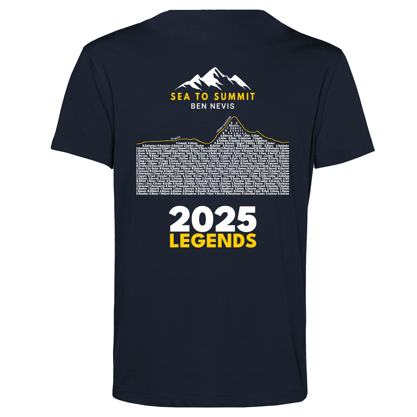 Sea to Summit Ben Nevis 2025 Unisex Legends T-shirt - Navy - PRE ORDER