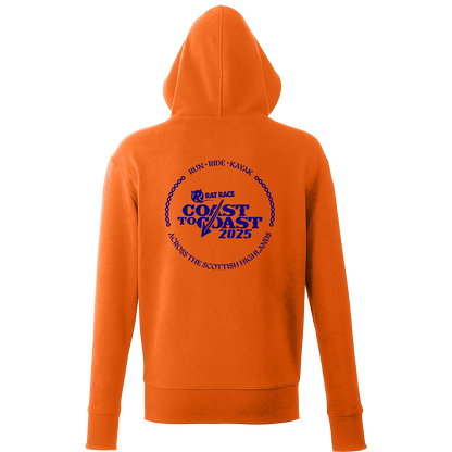 Scotland Coast to Coast 2025 Organic Hoodie - Orange & Blue