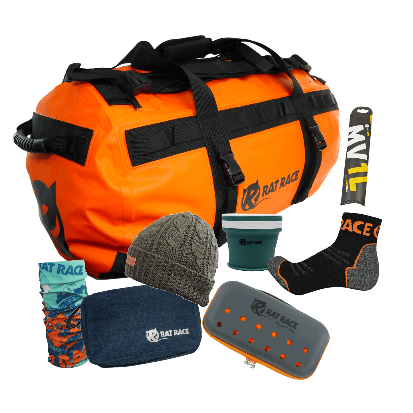 70L Bucket List Adventure Duffel Bag Bundle