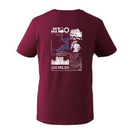 Rat Race 100 - Edinburgh to Glamis Stats T-shirt - Unisex