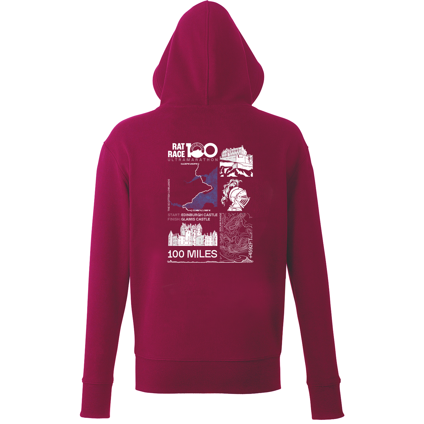 Rat Race 100 - Edinburgh to Glamis Stats Hoodie - Unisex