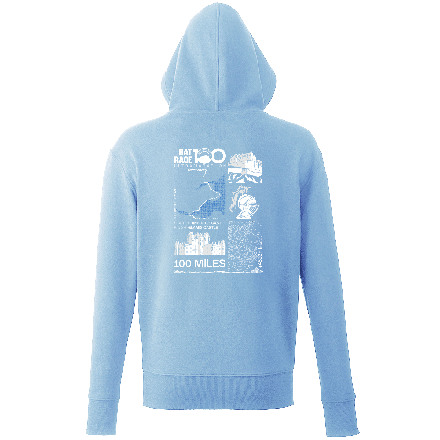 Rat Race 100 - Edinburgh to Glamis Stats Hoodie - Unisex