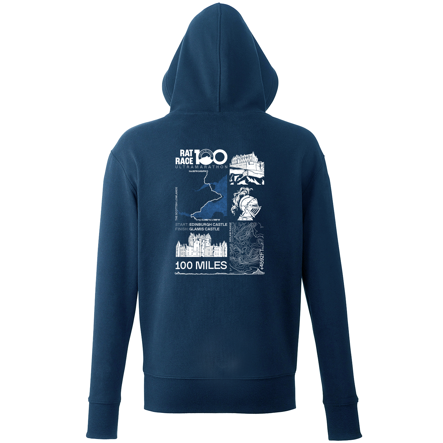 Rat Race 100 - Edinburgh to Glamis Stats Hoodie - Unisex