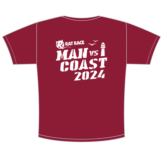 Man vs Coast 2024 Tech T-shirt - Chilli Red