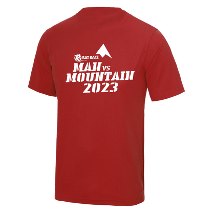 Man vs Mountain 2023 - Event Tech T-shirt - Red