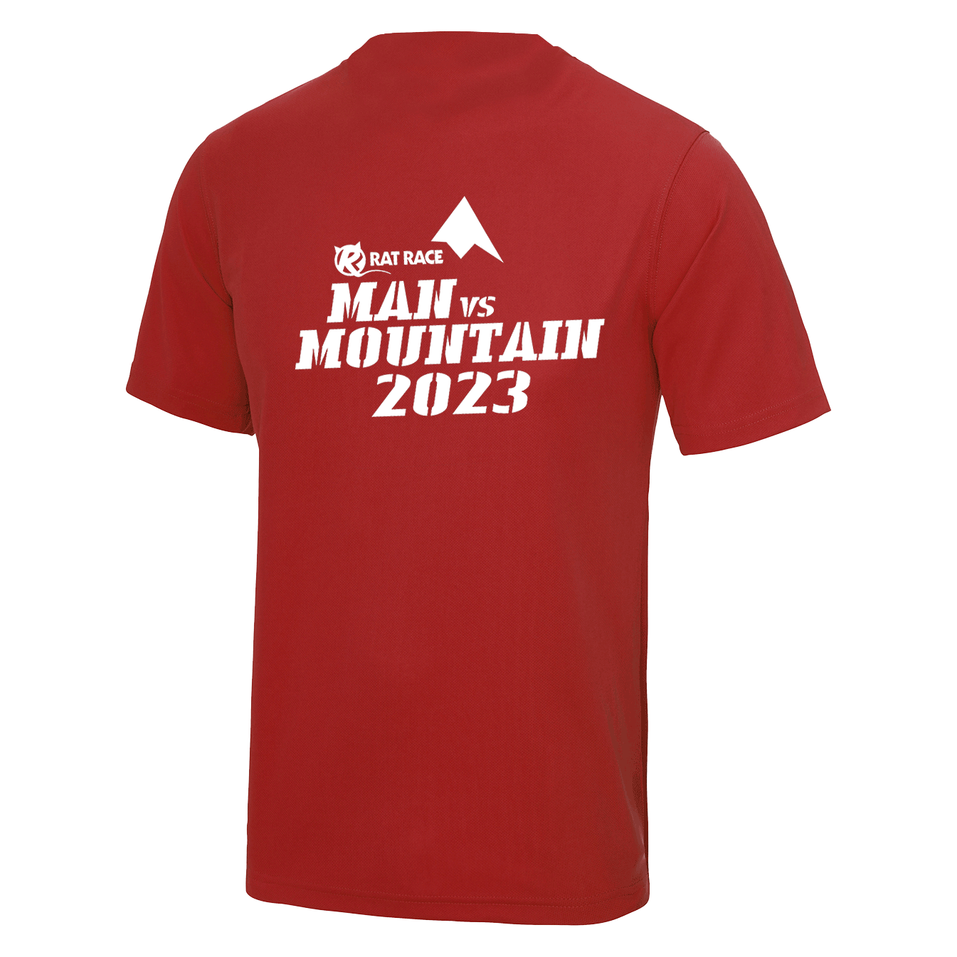 Man vs Mountain 2023 - Event Tech T-shirt - Red