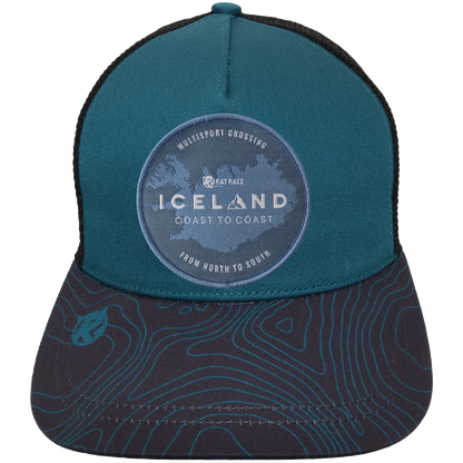 Rat Race Trucker Cap - Midnight Blue with Iceland Patch