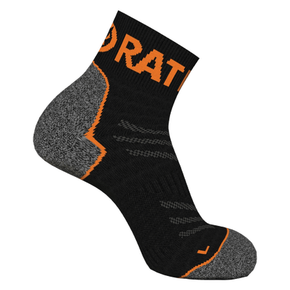 Endurance Merino Sock - Vibrant Orange/Black