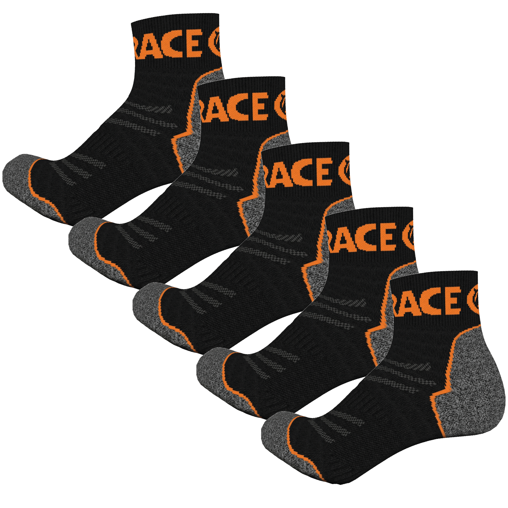Merino Sock 5 Pack - Vibrant Orange - Rat Race Store