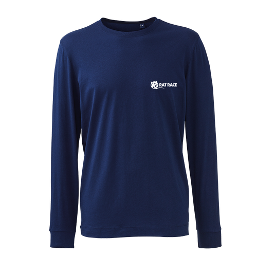 Rat Race Long Sleeve Organic T-Shirt - Navy - Rat Race Store