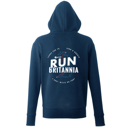 Run Britannia Organic Hoodie - Navy - Rat Race Store