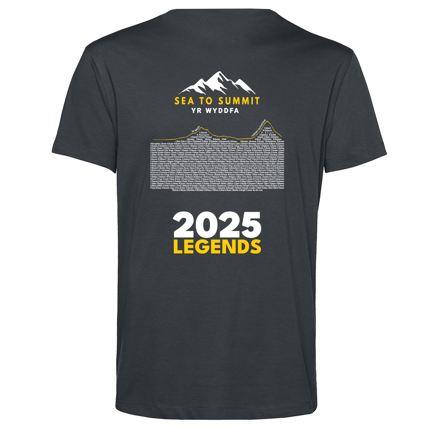 Sea to Summit Yr Wyddfa 2025 Unisex Legends T-shirt - Grey - PRE ORDER