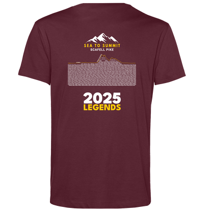 Sea to Summit Scafell Pike 2025 Unisex Legends T-shirt - Burgundy - PRE ORDER