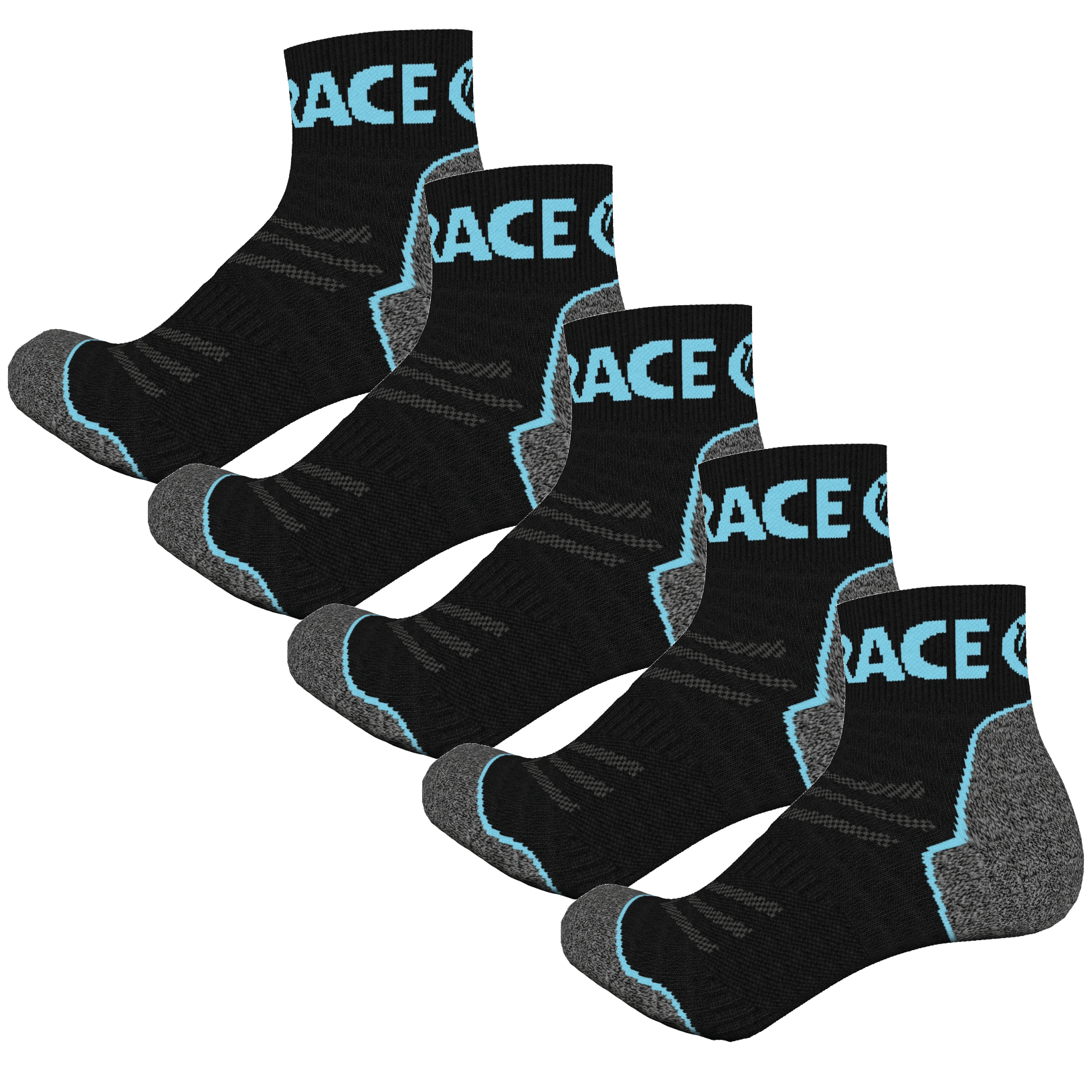 Merino Sock 5 Pack - Scuba Blue - Rat Race Store