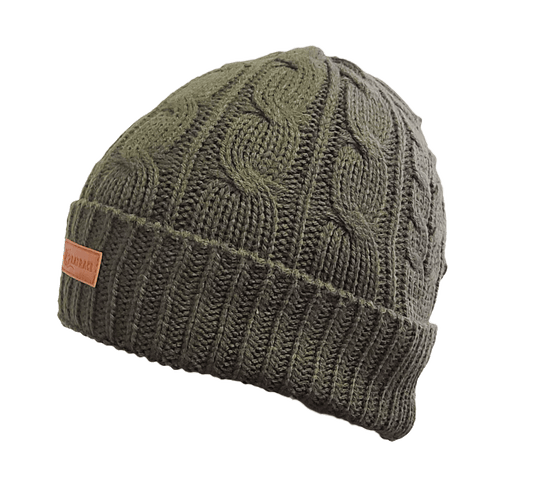 Rat Race Sea to Summit Rope Beanie - Olive Green - Rat Race Store